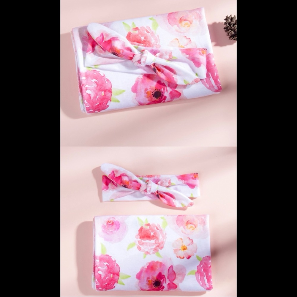 #Newborn Fashion Wrap & Bunny Ear Set
